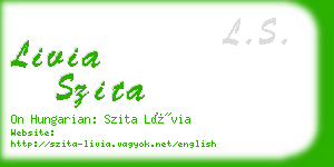 livia szita business card